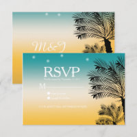 Sonnenuntergang Beach Tropical Palm Trees Hochzeit