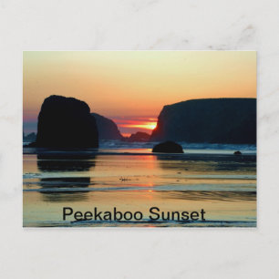 Sonnenuntergang bei Bandon, Oregon Postkarte