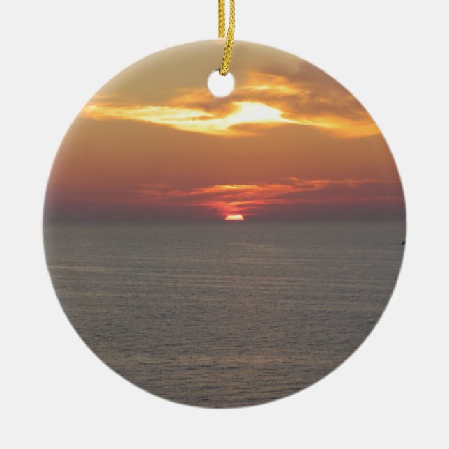 Sonnenuntergang bei Clearwater Keramikornament (Vorne)
