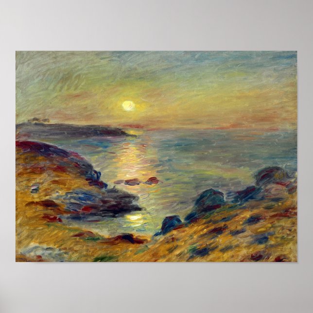 Sonnenuntergang bei Douarnenez Poster (Vorne)