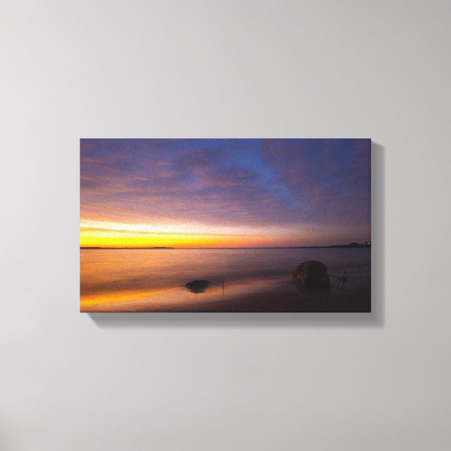 Sonnenuntergang bei Elk Rapids, Michigan. Leinwanddruck (Vorderseite)