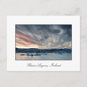 Sonnenuntergang bei Glacier Lagoon 2010 Postkarte