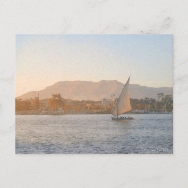 Sonnenuntergang bei Luxor Postcard Postkarte (Vorderseite)