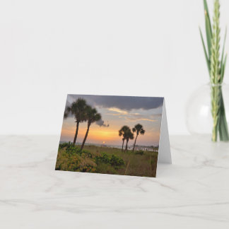 Sonnenuntergang bei Siesta Key - leere Notenkarte Karte