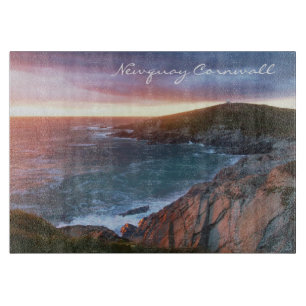 Sonnenuntergang bei Towan Head Newquay Cornwall En Schneidebrett