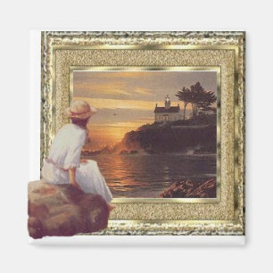 Sonnenuntergang-Beobachter Magnet