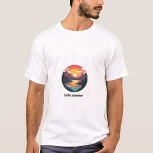 Sonnenuntergang Bergwelt T - Shirt - Natur Adventu