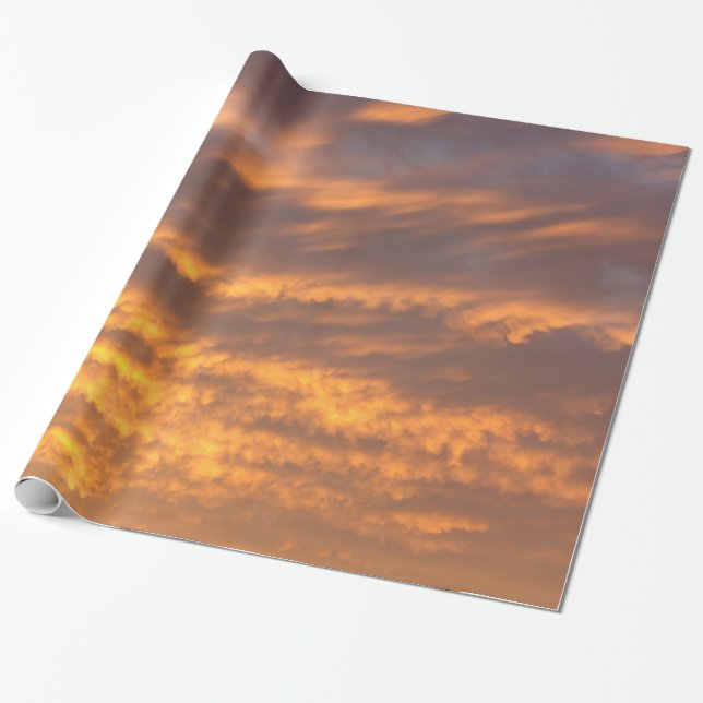 Sonnenuntergang bewölkt Packpapier (Ungerollt)