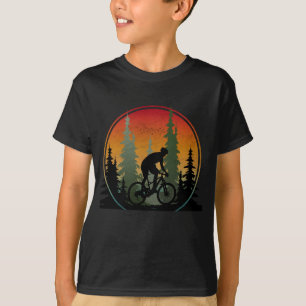 Sonnenuntergang Biken Naturlandschaft T-Shirt