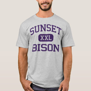 Sonnenuntergang - Bison - T-Shirt