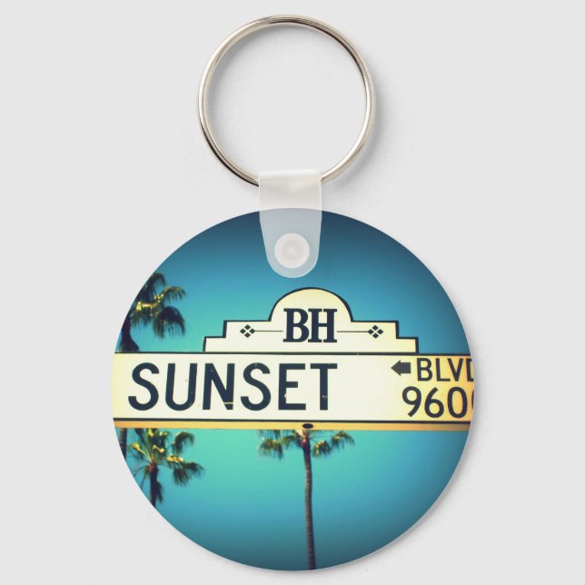 Sonnenuntergang Blvd. Schlüsselanhänger (Vorderseite)