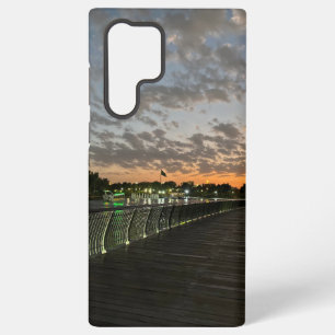 Sonnenuntergang-Boardwalk-Handyhülle - Abendhimmel Samsung Galaxy Hülle