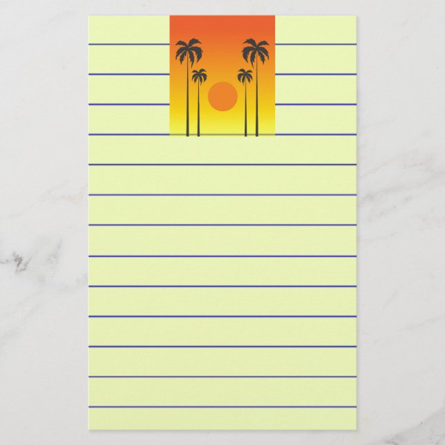 Sonnenuntergang Briefpapier (Vorderseite)