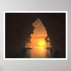 Sonnenuntergang-Bucht Poster