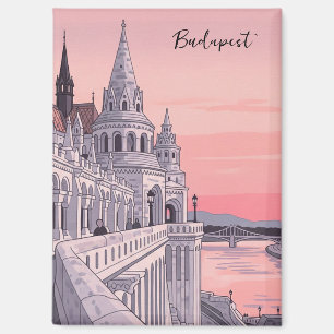 Sonnenuntergang Budapest Ungarn Fischerbastei Reis Magnet