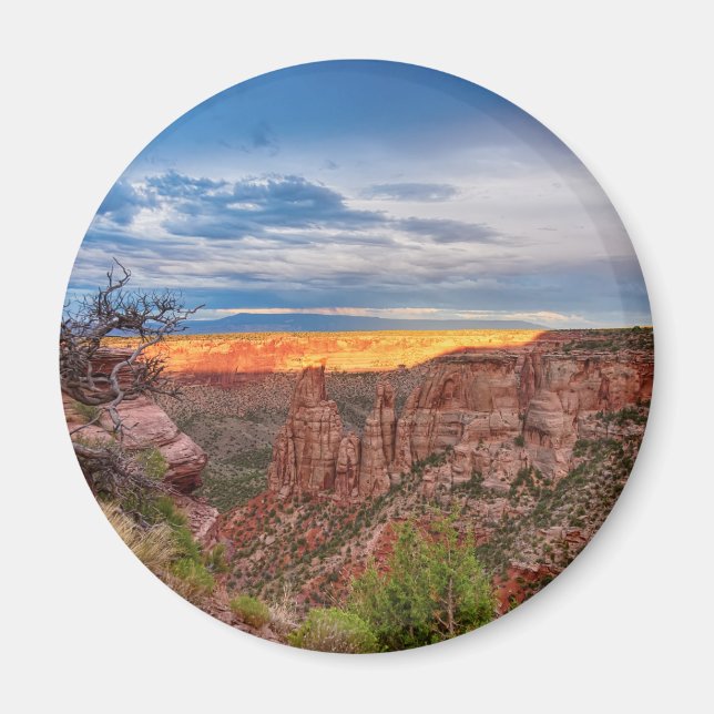 Sonnenuntergang Burning Ridge Colorado Nationalmon Magnet (Vorne)