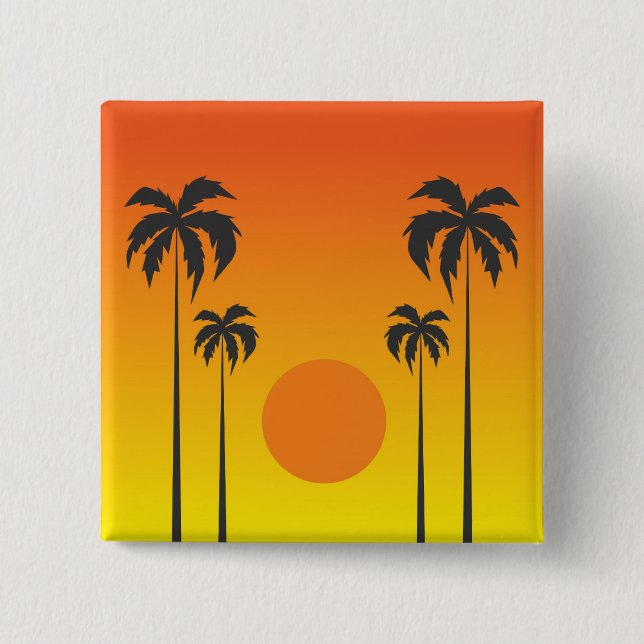 Sonnenuntergang Button (Vorderseite)