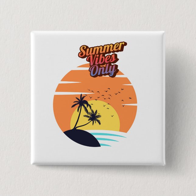 Sonnenuntergang Button (Vorderseite)