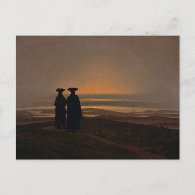 Sonnenuntergang c.1830-35 postkarte (Vorderseite)