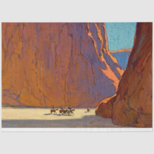 „Sonnenuntergang Canyon de Chelly“ von Edgar Payne Seidenpapier