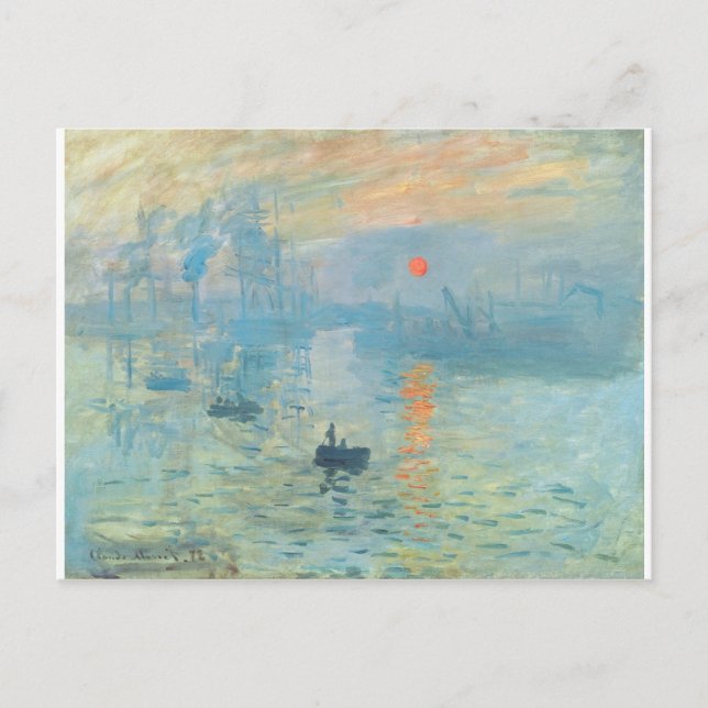 Sonnenuntergang - Claude Monet Postkarte (Vorderseite)