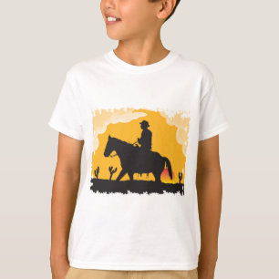 Sonnenuntergang-Cowboy T-Shirt