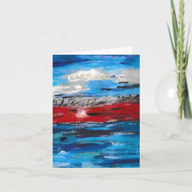 Sonnenuntergang Dankeskarte (Vorderseite)