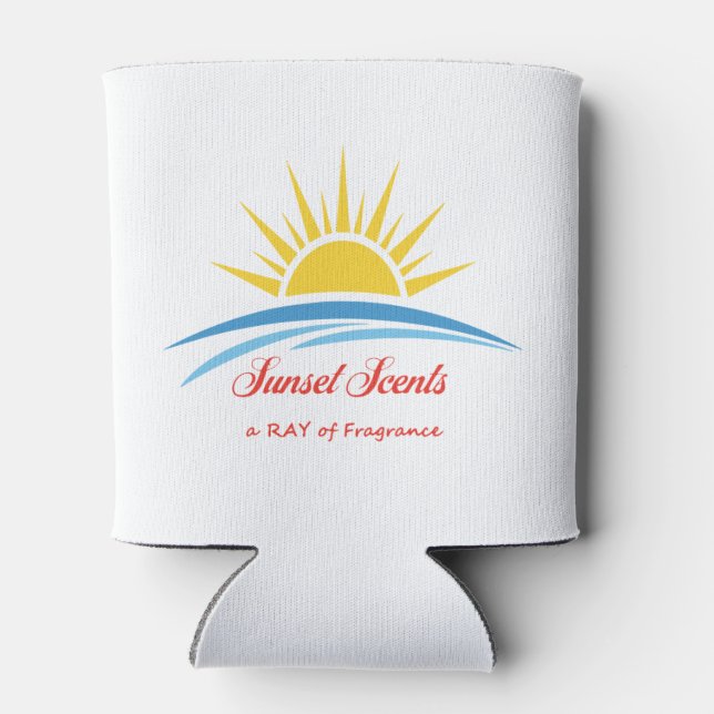 Sonnenuntergang Das Logo kann kühler sein Dosenkühler (Rückseite)