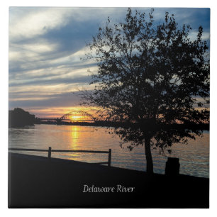 Sonnenuntergang, Delaware River, Fliese