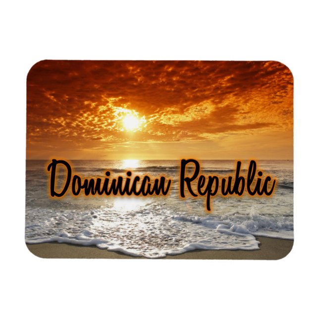 Sonnenuntergang der Dominikanischen Republik Magnet (Horizontal)