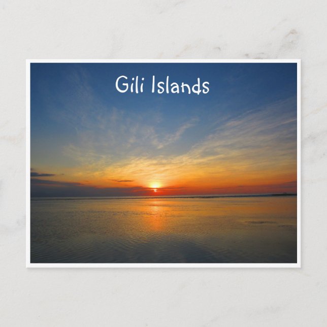 Sonnenuntergang der Goldinseln Postkarte (Vorderseite)