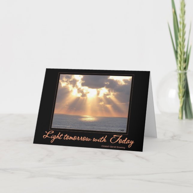 Sonnenuntergang der Inspirations-Karte Karte (Vorderseite)