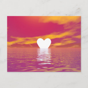Sonnenuntergang der Liebe - 3D-Darstellung Postkarte