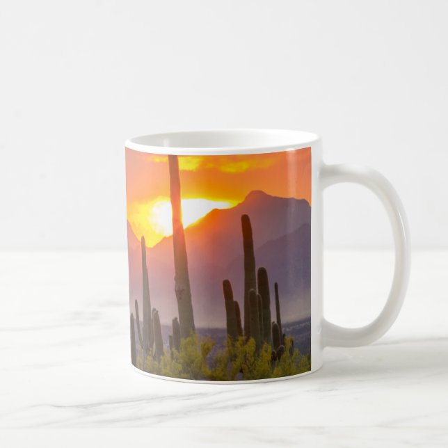 Sonnenuntergang der Wüste, Arizona Kaffeetasse (Rechts)
