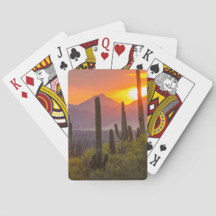 Sonnenuntergang der Wüste, Arizona Spielkarten