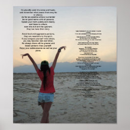 Sonnenuntergang des Ozeans Desiderata Poster