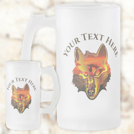 Sonnenuntergang des Wolfs 2106 Mattglas Bierglas