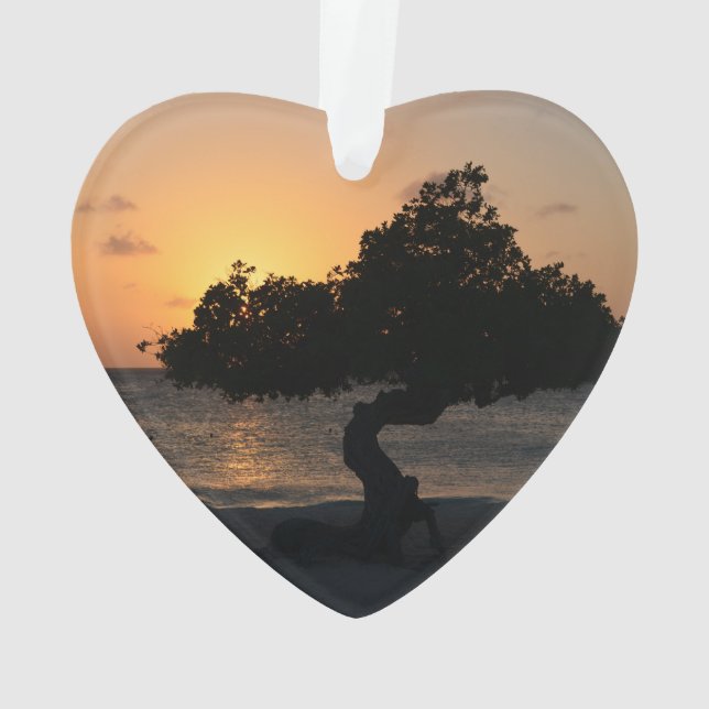 Sonnenuntergang Divi Divi Baum Ornament (Rückseite)