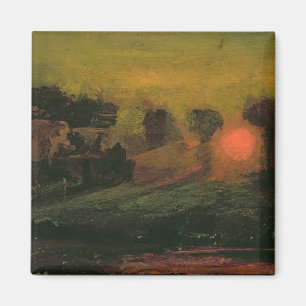 Sonnenuntergang durch Bäume, c.1855 Magnet