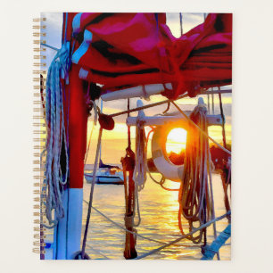 Sonnenuntergang durch den Lifebuoy Spiralplaner Planer