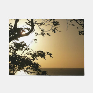 Sonnenuntergang durch die Tropenfotografie der Bäu Fußmatte