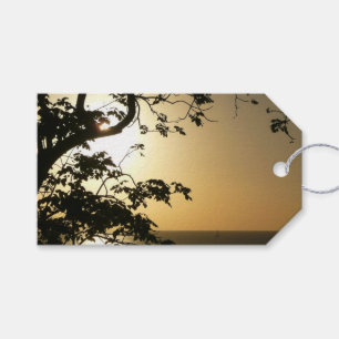 Sonnenuntergang durch die Tropenfotografie der Bäu Geschenkanhänger