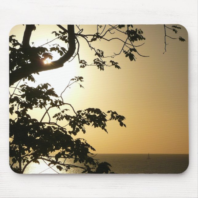 Sonnenuntergang durch die Tropenfotografie der Bäu Mousepad (Vorne)