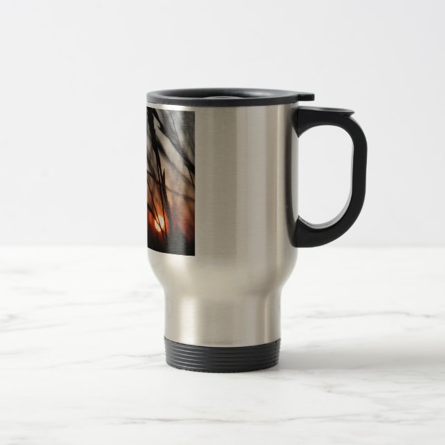 Sonnenuntergang Edelstahl 444 ml Reisen/Tasse Reisebecher (Rechts)