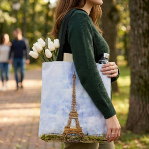 Sonnenuntergang Eiffelturm Paris Französische Aqua Tasche