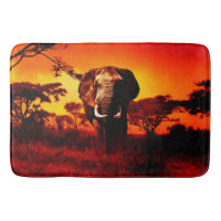 Sonnenuntergang-Elefant