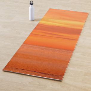 Sonnenuntergang Elegantes Template Red Orange Sea  Yogamatte