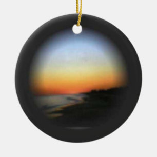 Sonnenuntergang Emerald Isle, NC-Verzierung Keramikornament