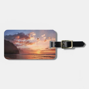 Sonnenuntergang entlang der Küste von Kauai Gepäckanhänger