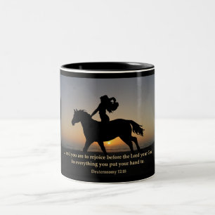 Sonnenuntergang-Fahrkaffee-Tasse oder Schale Zweifarbige Tasse